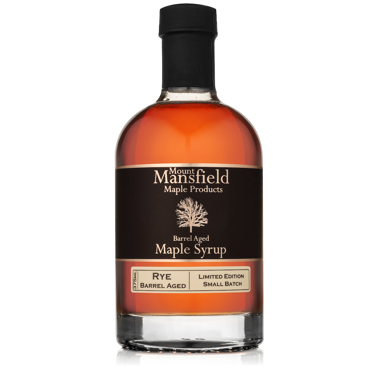 Rye Whiskey Barrel Aged Vermont Maple Syrup by Mount Mansfield Maple Products