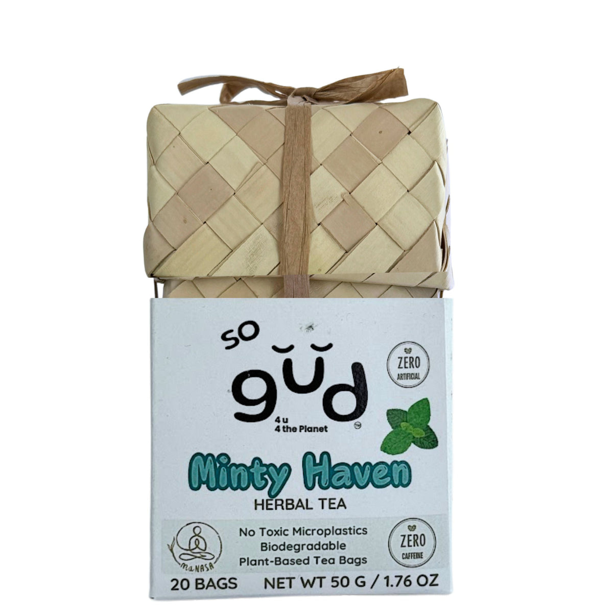 Minty Haven Herbal Tea | Plant-based Tea Bags by so gud