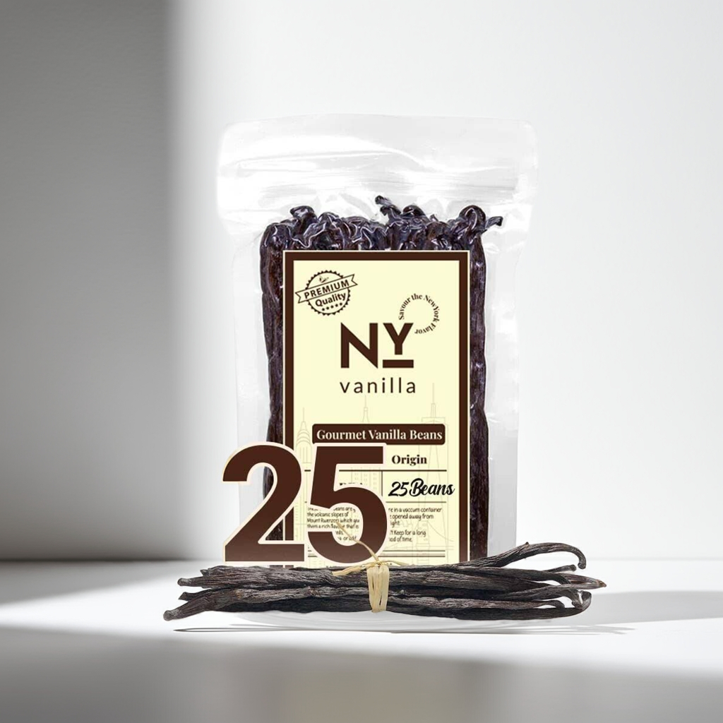 25 Whole Premium Bulk Ugandan Vanilla Beans Grade A  –  The Gold Standard of Flavor