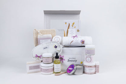 Birthday Gift Basket, Lavender Natural Bath & Body