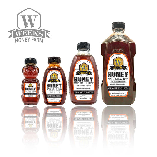 Pure Raw American Orange Blossom Honey - Unfiltered, All-Natural Citrus Sweetness