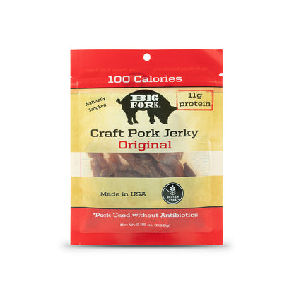 Craft Pork Jerky - 1 Case (8 X 2.25 oz. packs) by Big Fork Brands