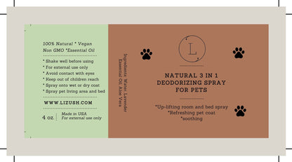 Natural Deodorizing spray for PETS