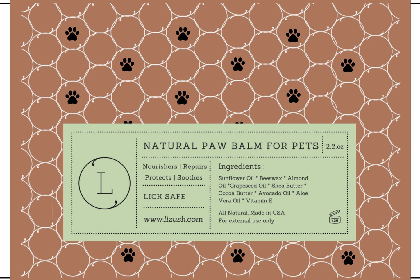 Natural Paw Balm for PETS