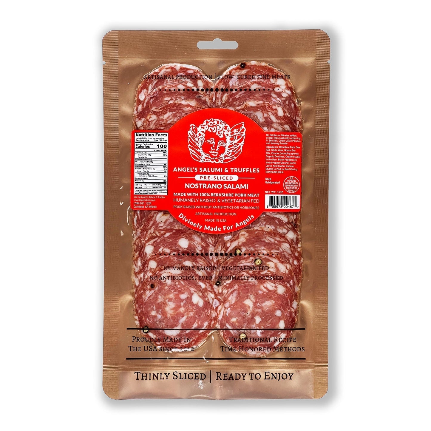 Pre-Sliced Nostrano House Salami (3oz)