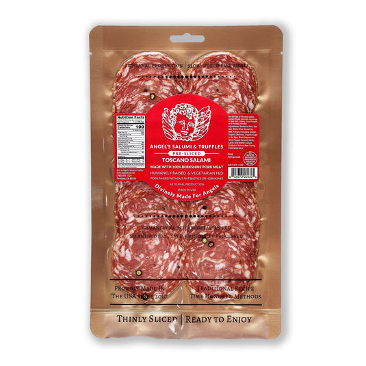Pre-Sliced Italian Toscano Salami (3oz) by Angel's Salumi & Truffles