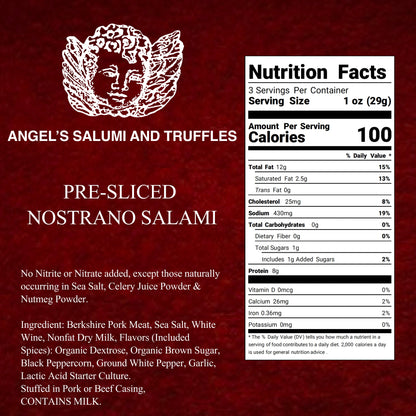Pre-Sliced Nostrano House Salami (3oz)