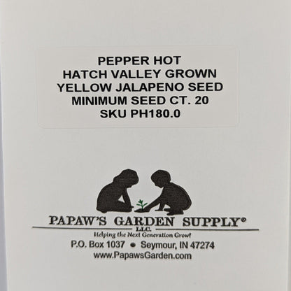 Hatch Valley Grown Yellow Jalapeno Hot Pepper Seeds