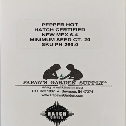 Hatch Cert. New Mex 6-4 Chile Hot Pepper Seeds