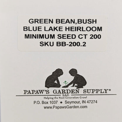 Blue Lake Bush Heirloom Green Bean Seeds