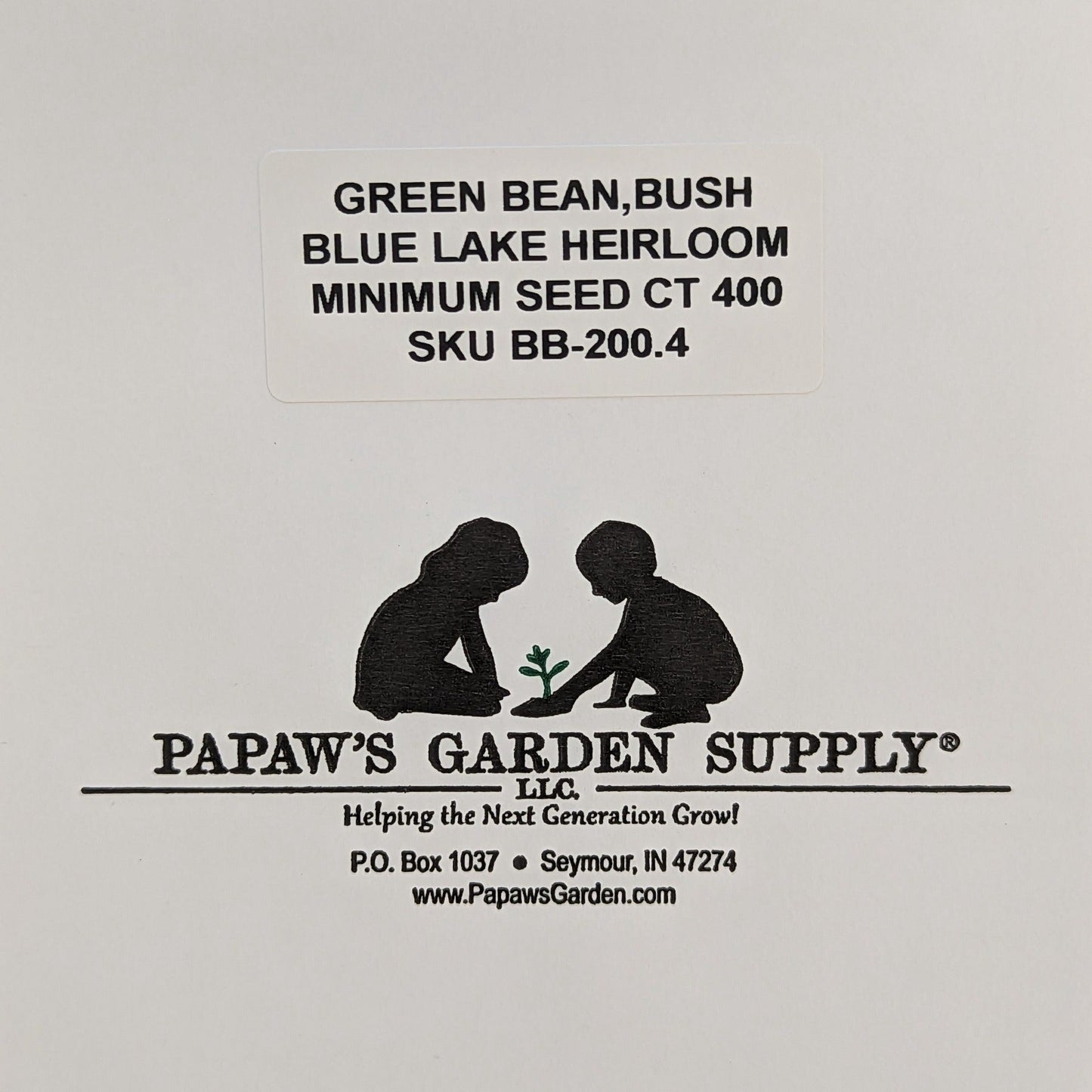 Blue Lake Bush Heirloom Green Bean Seeds