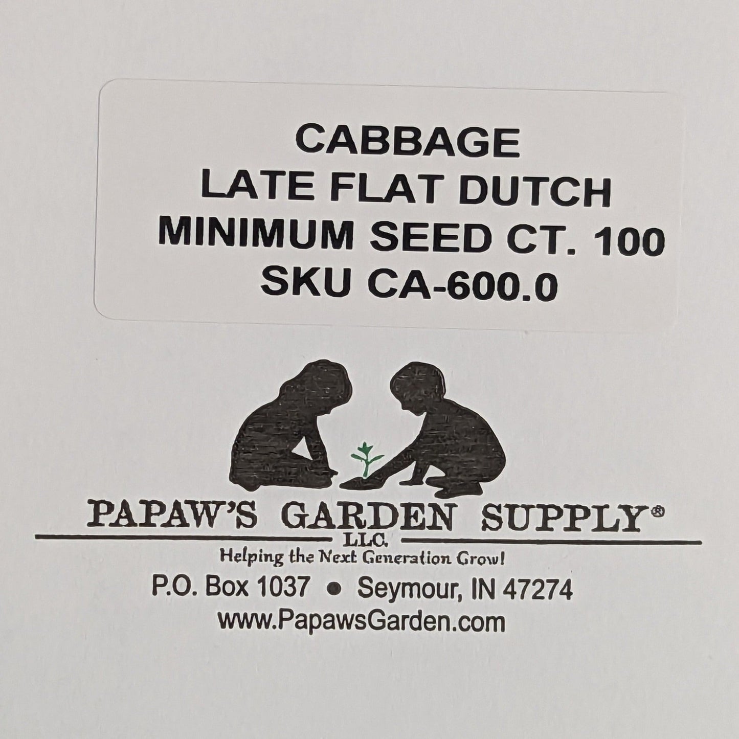 Late Flat Dutch Premium Heirloom Cabbage Seeds