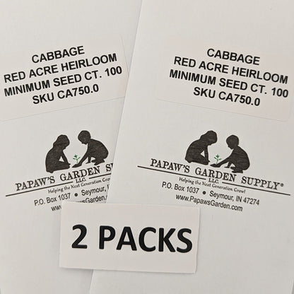 Red Acre Heirloom Cabbage Seeds