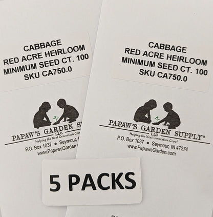 Red Acre Heirloom Cabbage Seeds