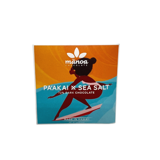 Manoa Chocolate Hawaiian Sea Salt 72% Dark Chocolate Mini Bar