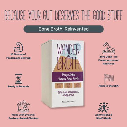 No Salt Added Organic Pasture-Raised Chicken Bone Broth - Bulk