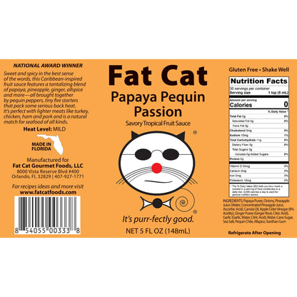 Papaya Pequin Passion Savory Fruit Hot Sauce