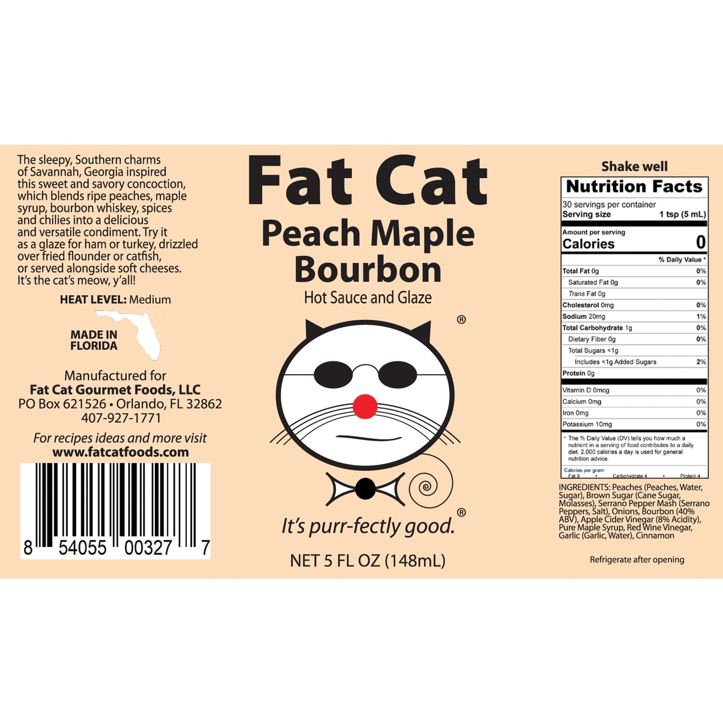 Peach Maple Bourbon Hot Sauce and Glaze
