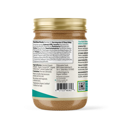 Super Crunchy Sprouted Almond Butter w/ Coconut Oil & Vanilla