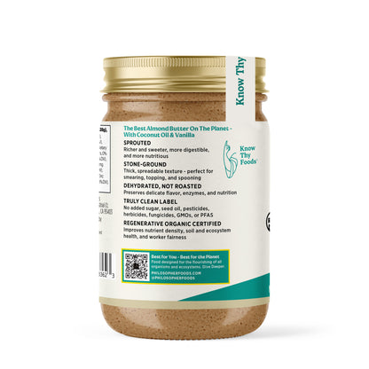 Super Crunchy Sprouted Almond Butter w/ Coconut Oil & Vanilla