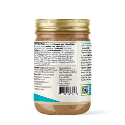 Silky Smooth Sprouted Almond Butter w/ Coconut Oil & Vanilla