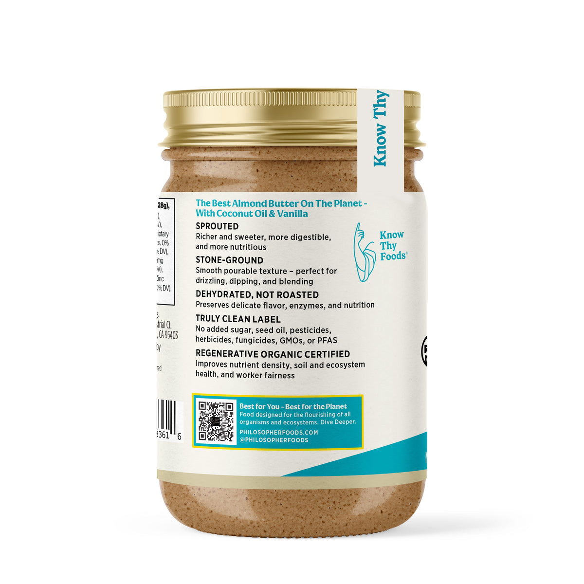 Silky Smooth Sprouted Almond Butter w/ Coconut Oil & Vanilla