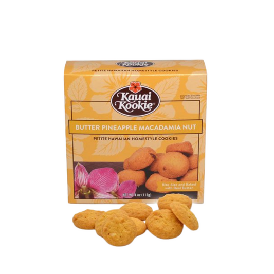 Kauai Kookie Butter Pineapple Petite Macadamia Nut Cookies