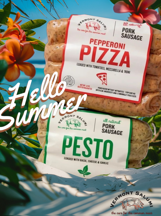 Pepperoni Pizza and Pesto Sausage