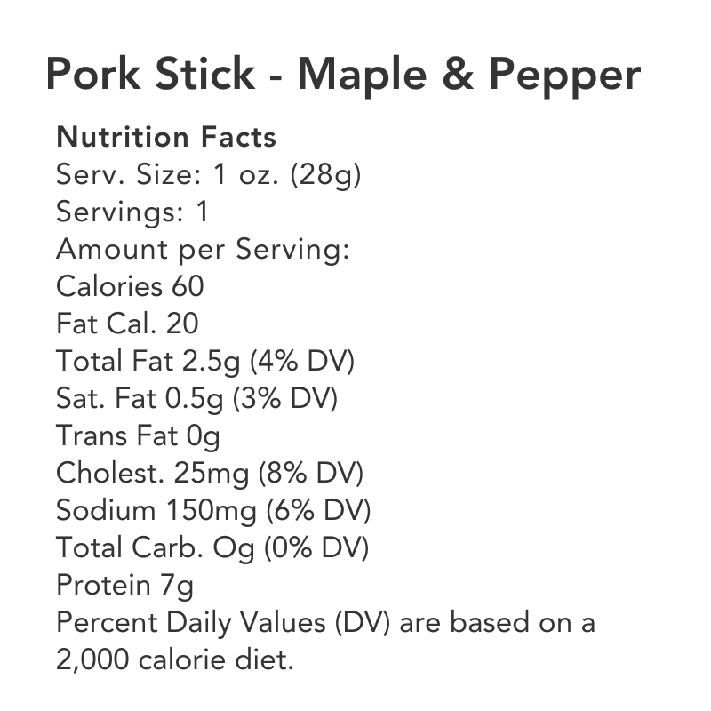 Craft Pork Snack Stick Sample (3 sticks total)