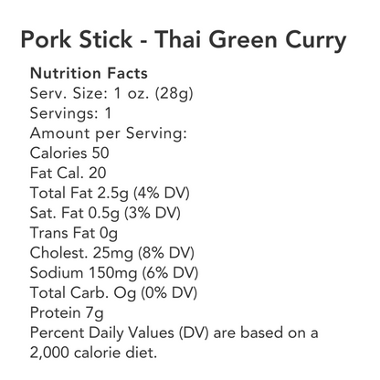 Craft Pork Snack Stick Sample (3 sticks total)