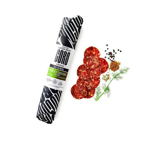 Uncured Finocchiona Salami Deli Size - 3 x 2 LB by Coro Foods