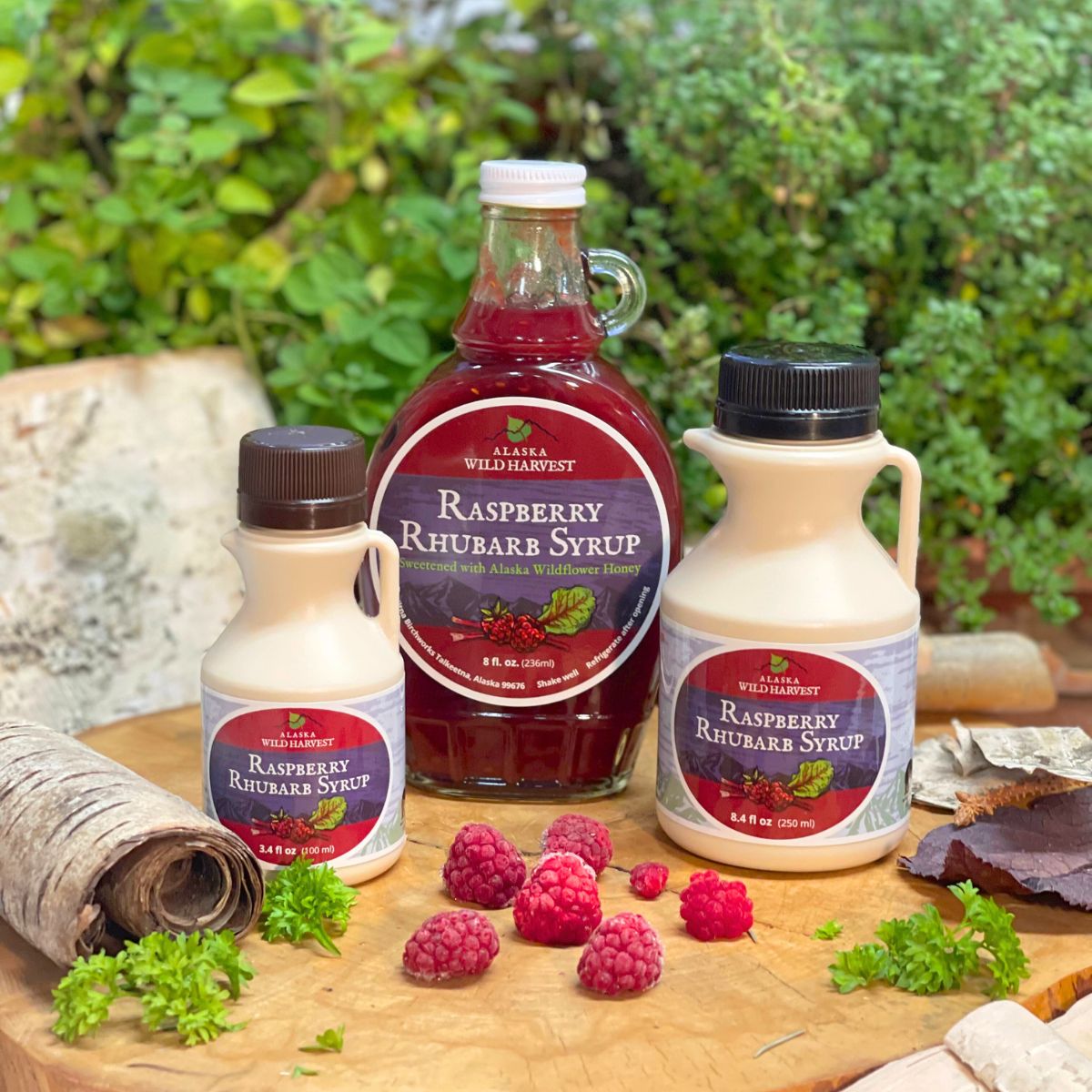 Raspberry Rhubarb Syrup from Alaska Wild Harvest