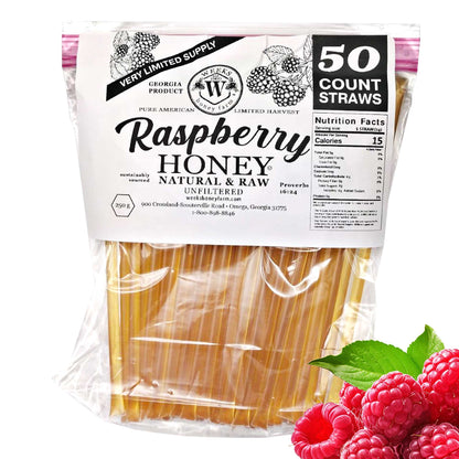 Raw Honey Straws | Orange Blossom, Wildflower, Raspberry Honey | Weeks Honey Farm