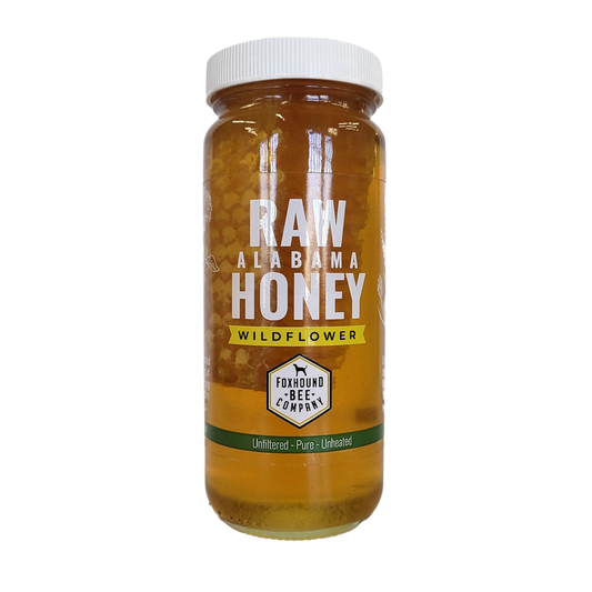 Raw Honey with Chunk Comb by Foxhound Bee Company