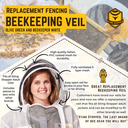 Round or Fencing Beekeeping Veil