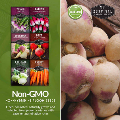 Root Vegetable Seed Collection - Cool Weather Favorites