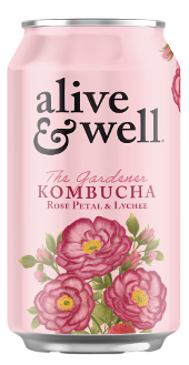 Alive & Well Rose Petal & Lychee Kombucha (6pk)