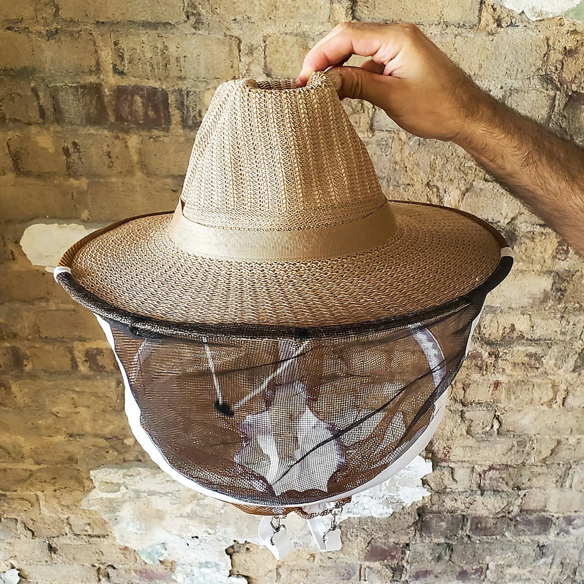 Round Hat with Veil and Straps, image 4 of 4