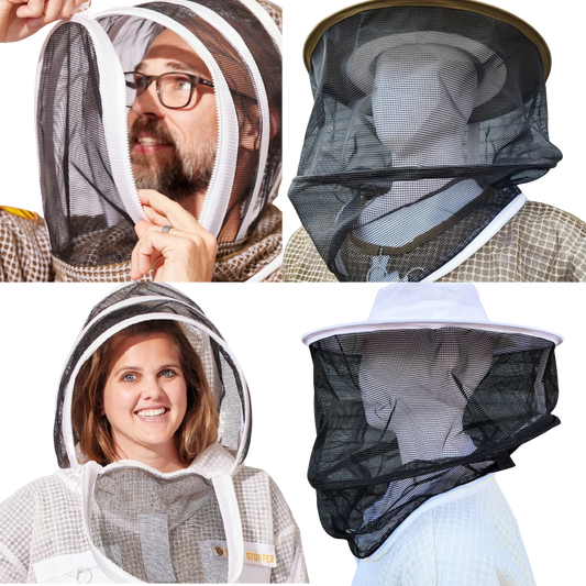 Round or Fencing Beekeeping Veil by Foxhound Bee Company