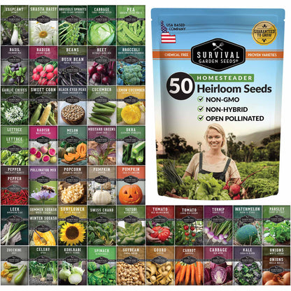 Homestead Garden Collection – 50 Essential Seeds for Self-Reliant Living