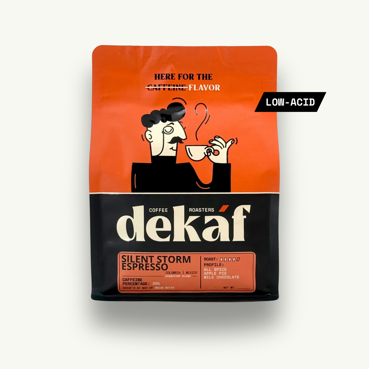 Silent Storm Low-Caffeine Espresso Blend by DEKÁF