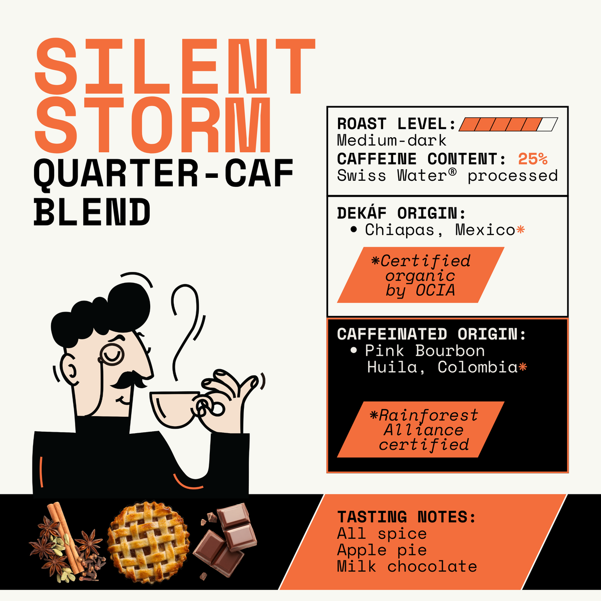 Silent Storm Low-Caffeine Espresso Blend, image 2 of 2