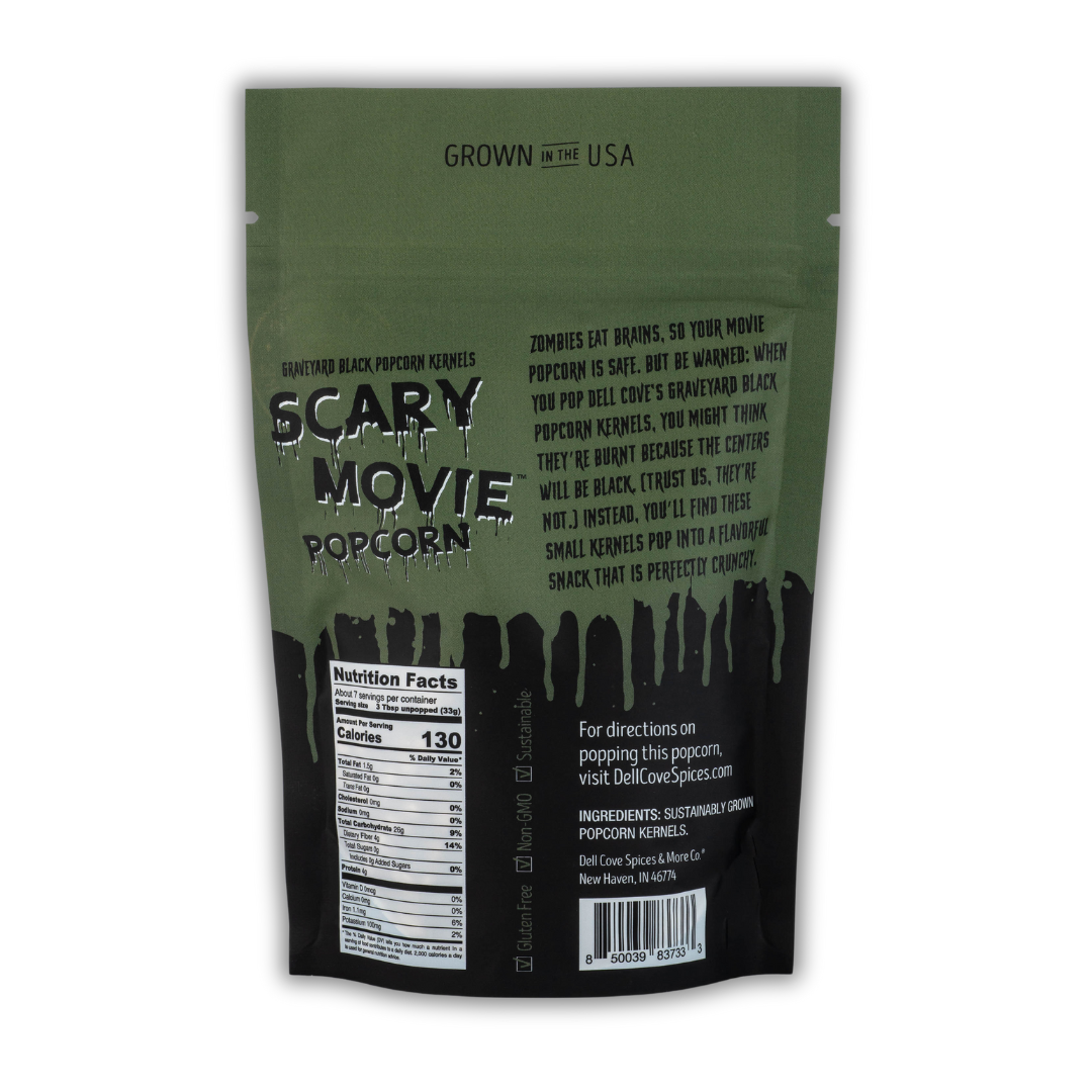 Scary Movie Popcorn - Graveyard Black Popcorn Kernels