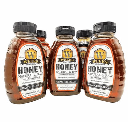Pure Raw American Orange Blossom Honey - Unfiltered, All-Natural Citrus Sweetness