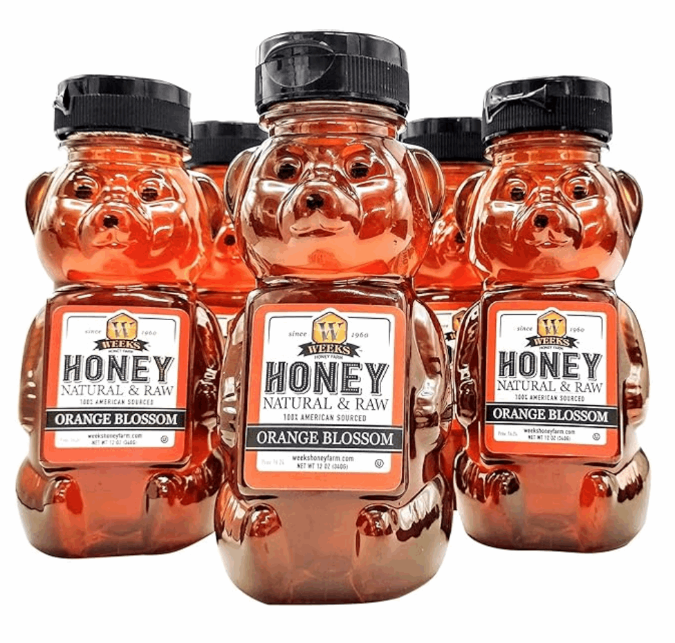 Pure Raw American Orange Blossom Honey - Unfiltered, All-Natural Citrus Sweetness