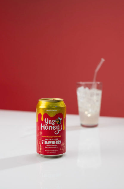 Sparkling Honey Sweetened Strawberry Soda Case