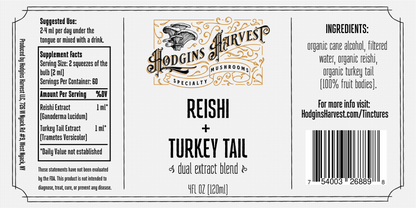Reishi + Turkey Tail Dual Extract Tincture by Hodgins Harvest