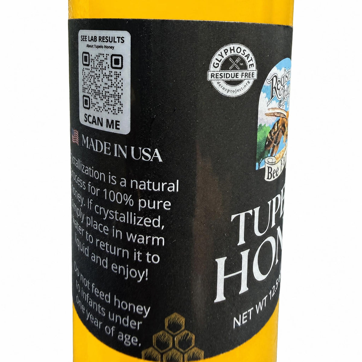 Raw Tupelo Honey — 12.5 oz | Certified Glyphosate Residue Free