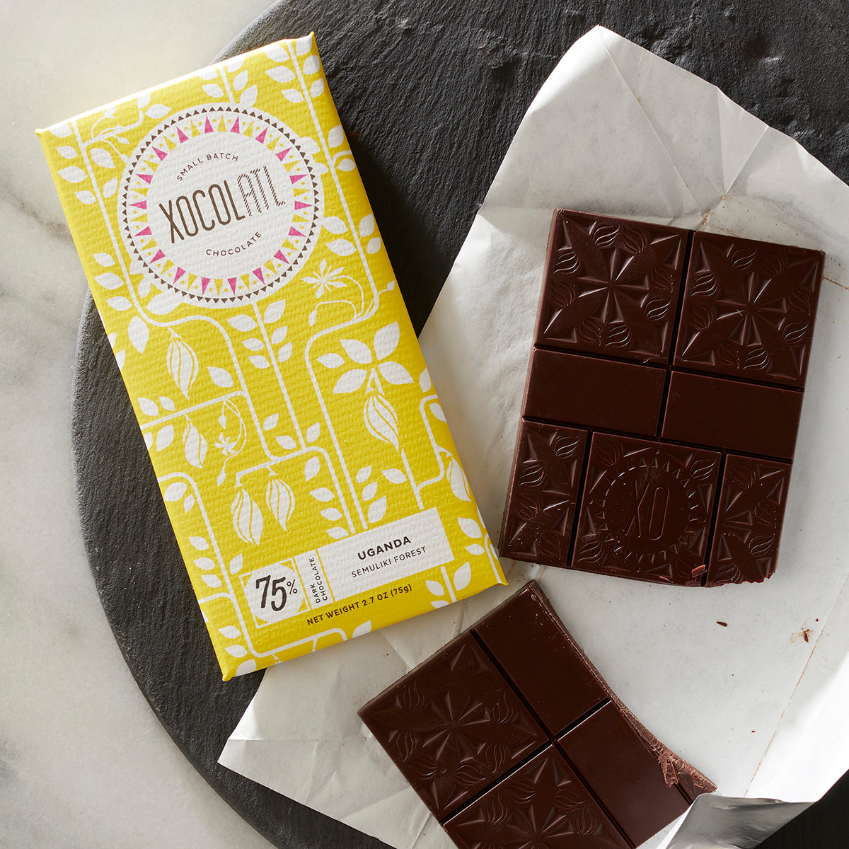 Semuliki Forest, Uganda 75% Dark Chocolate, Confection from Xocolatl Small Batch Chocolate