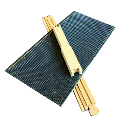 Deep 9 1/8-Inch Langsroth Frame, Grooved Top / Grooved Bottom With Double Wax Foundation